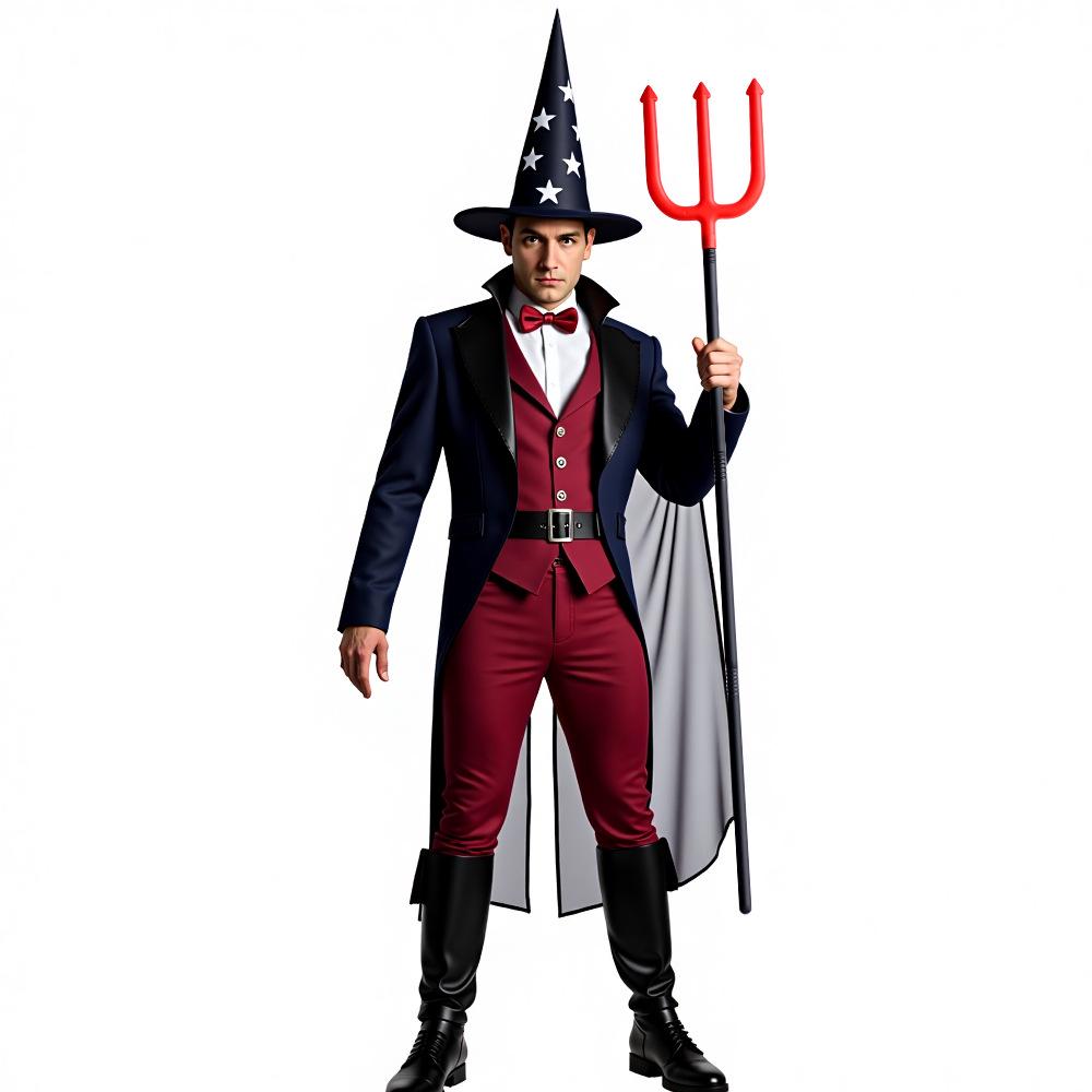 Halloween Props: Grim Reaper Scythe, Devil Trident, and Lincoln Cane Toy Set
