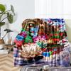 Christmas Santa Claus Theme Printed Blanket - Perfect for Couch, Bed, Travel & Outdoor Use | Machine Washable, Cozy & Durable.