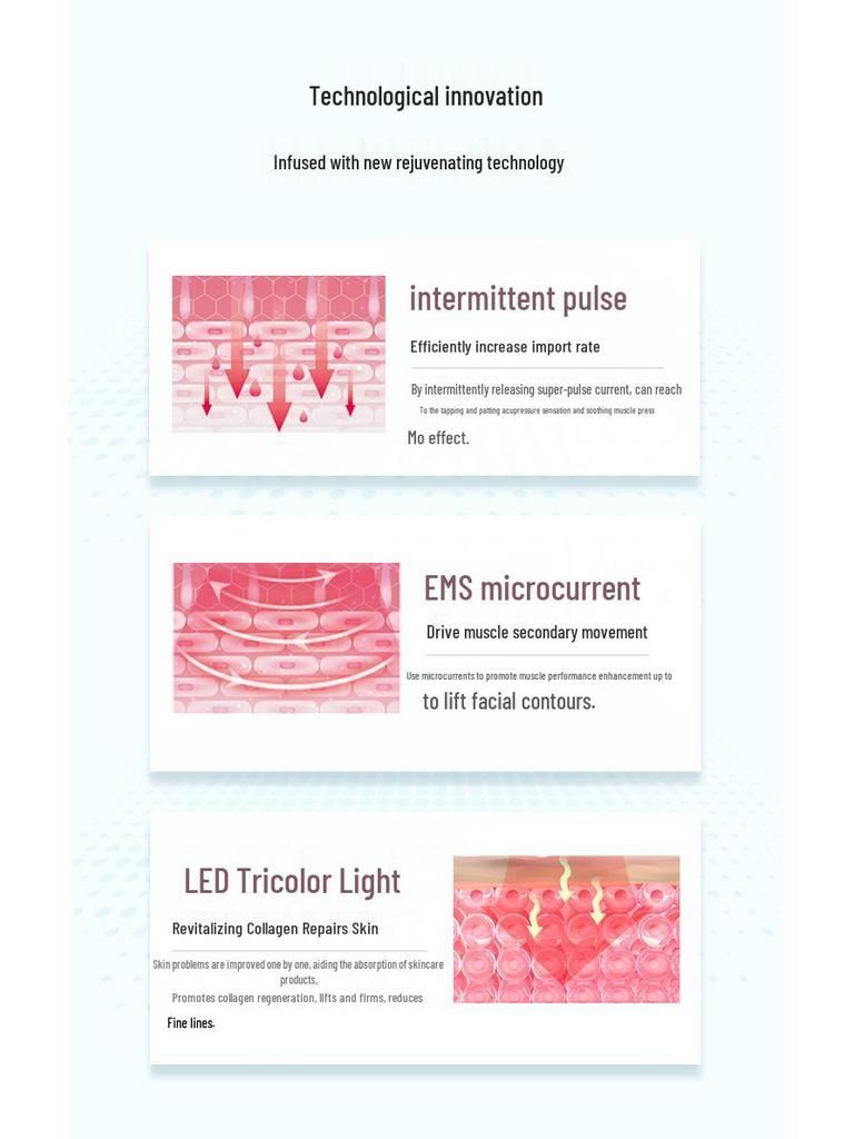 EMS Microcurrent Facial Lifting and Rejuvenation Device for Home Use