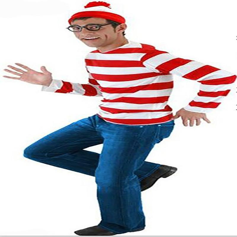 Ladies Adult Us Wheres Wally Wenda Costume Cartoon Waldo Cosplay Dress Fancy