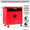Mobile Locking Tool Trolley Cabinet with Pegboard and Drawers for Workshop Maintenance
