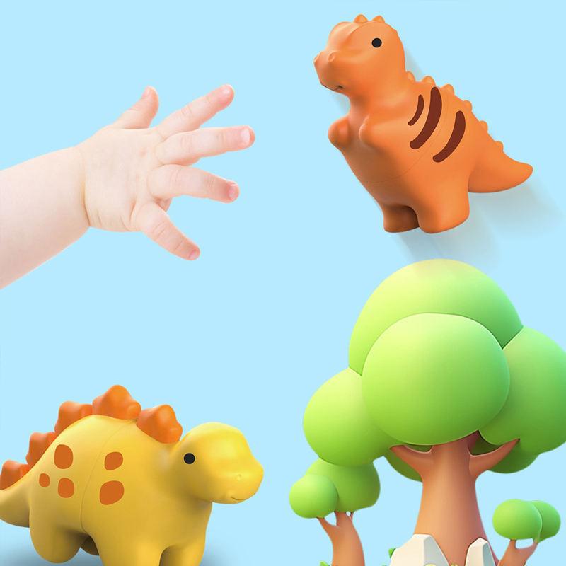Игрушка-сортировщик в форме динозавра для детей, развивающая познавательные способности, из мягкого материала ТПР