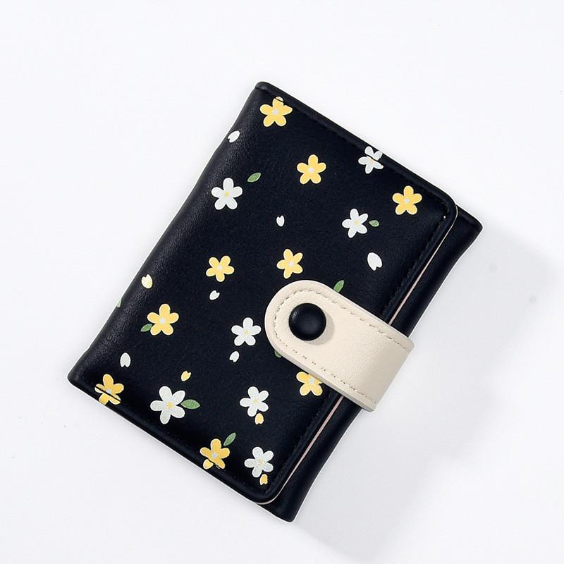 IELGY Ladies Wallet PU Simple Cute Fashion Printed Short Card Holder