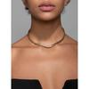 Fancy Gold Asymmetrical Streamline Design Collar for Women 2024 Fall and Winter New Arrival Fashion Style Short Necklace