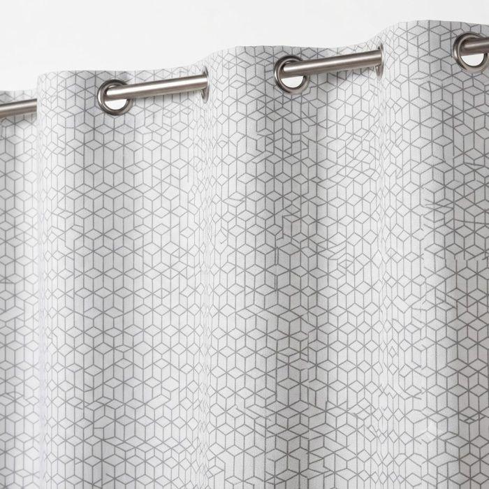 Rideau a Oeillets 140 X 240 Cm Optic Blanc