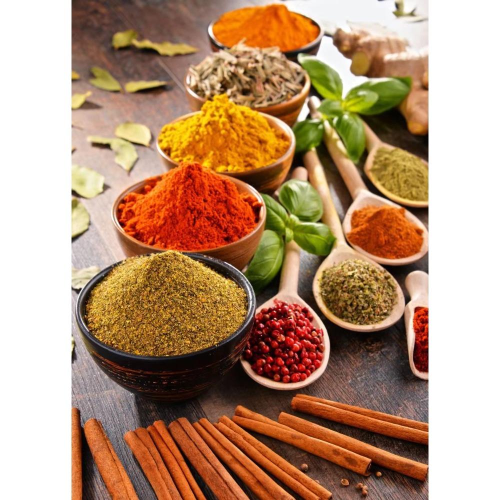 Modern Colorful Spices Chili Seasoning Spoon Posters and Prints Canvas Printing Wall Art Picture for Restaurant Kitchen