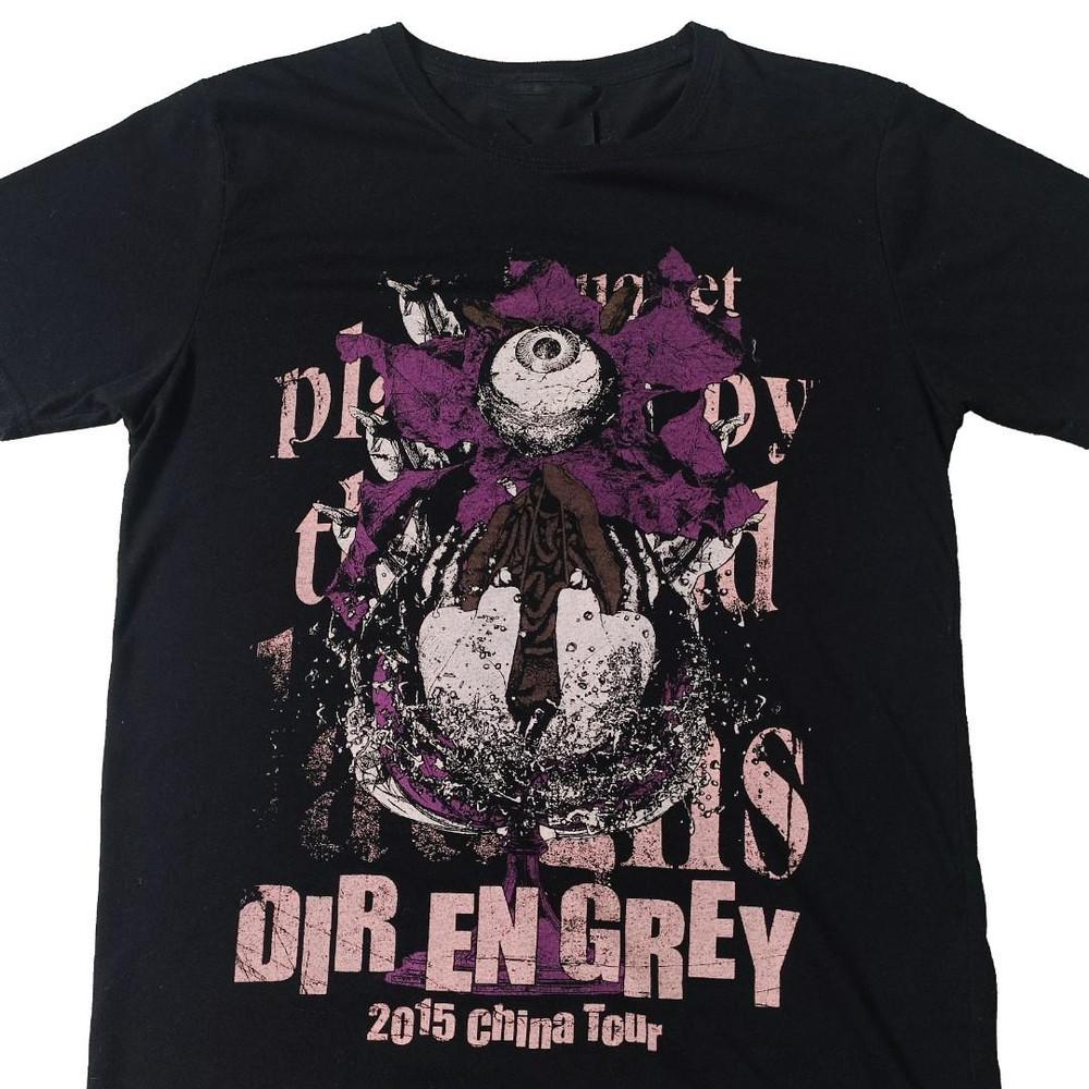 Dir En Grey Музыка для влюбленных Группа Черная футболка Хлопок Полный размер Унисекс Футболка XXL