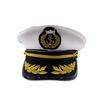 Navy Sailor LED Light-Up Embroidered Captain's Hat for Festivals and Performances