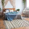 Tapis en coton ethnique naturel-noir 160x230