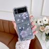 For Samsung Z Flip 3 Case Dried Flower Transparent Fold Phone Case For Samsung Galaxy Z Flip 4 Flip4 Shockproof Hard Back Cover