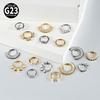 1pc G23 Titanium Split Ring with Multi Slanted Marquise Round White CZ Septum Nose Ring Cartilage Helix Tragus Piercing Jewelry