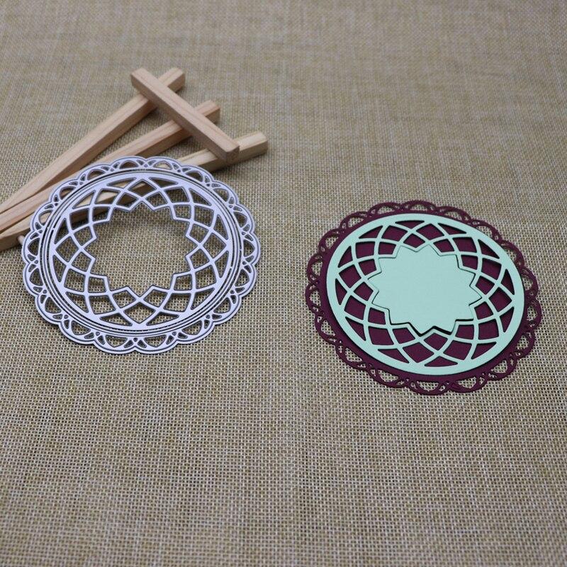 Lace Circle Frame Football Metal Cutting Dies for DIY Scrapbooking Album Paper Card Cover Craft