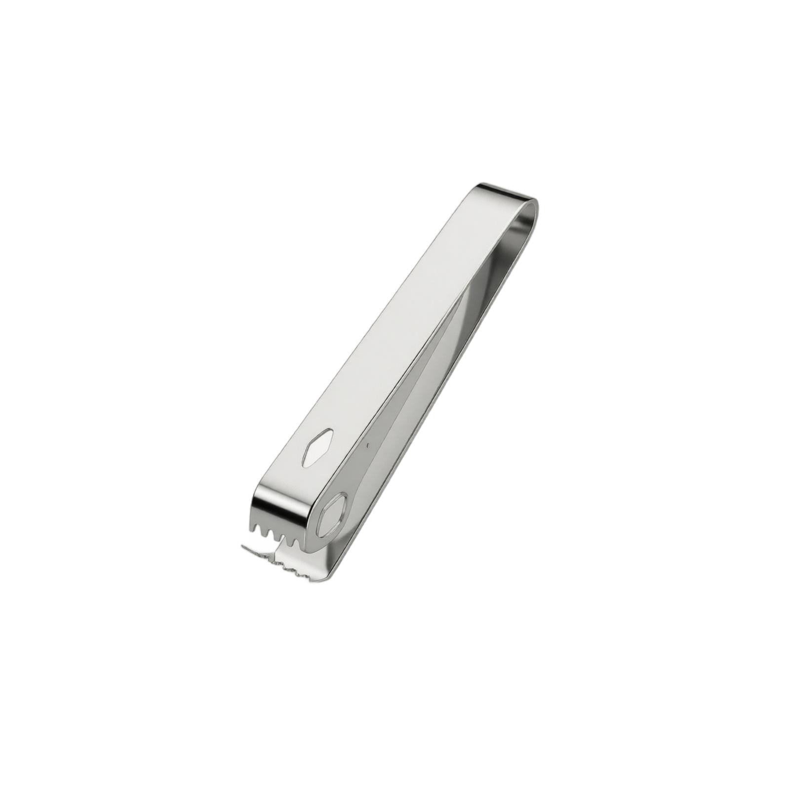 Stainless Steel Ice Tongs Food Grade 304 Metal Ice Cube Tongs Bar Accessories Ice Bucket Tool for Handling Ice Cubes and Ice Chips серебряный