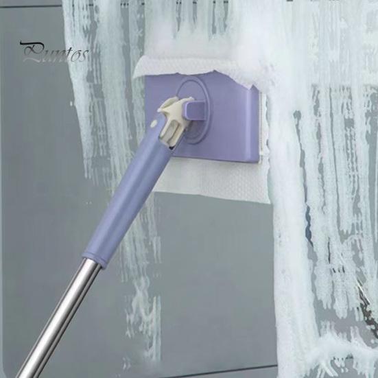 Flat Mop with Cloth Kitchen Bathroom House Mini Sweeper Mop with 360 Degree Rotation Dry Wet Easy Use Mop Household Cleaning Tool