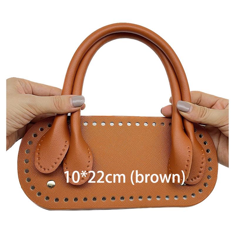 Handgewebte Lederhenkeltasche mit selbstgemachten Strohriemen