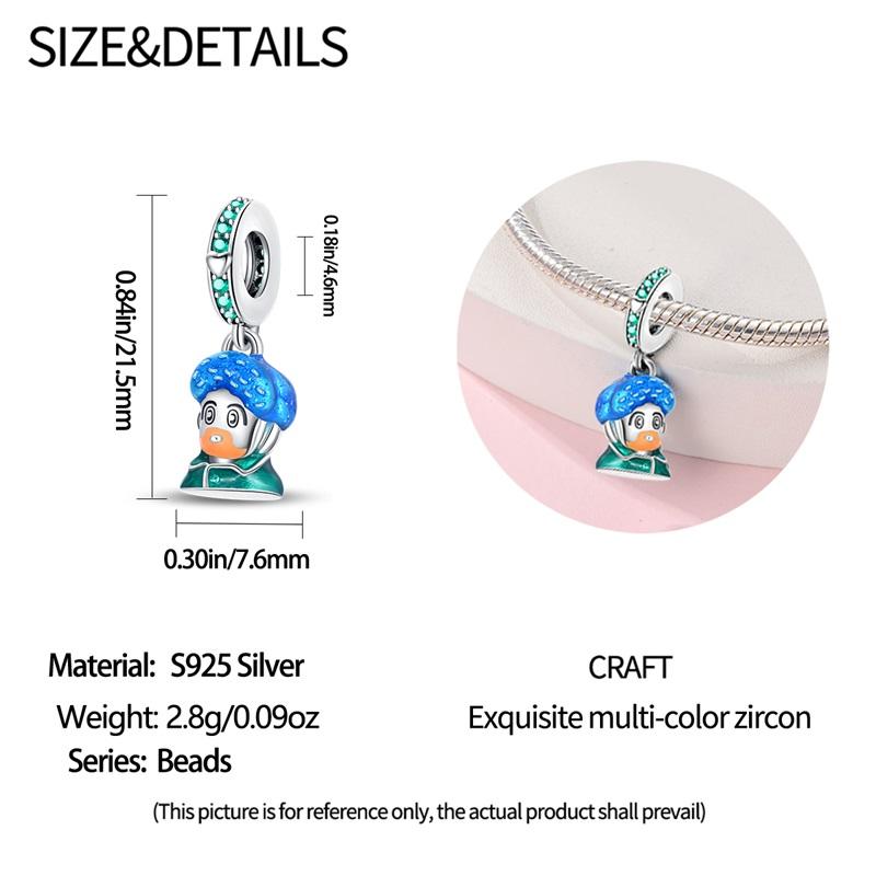 25 Copper Colorful Painter Palette Artist Jewelry Beads Suitable For Panoriginal Bracelet Diy Birthday Gift