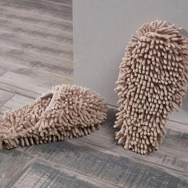 Multifunction Floor Dust Cleaning Slippers Shoes Lazy Mopping Shoes Mop Caps House Home Clean Cover Wipe Shoes Cleaning Tools