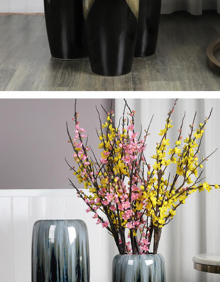 Handmade Large Ceramic Floor Vase for Living Room or Hotel - Perfect for Fresh Flowers