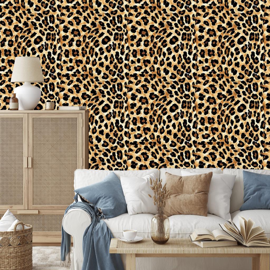 Animal Skin Gold and Ochre Wallpaper for Living Room and Bedroom 50x1000