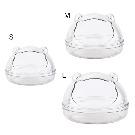 Kleine Tiertoilette Großer Raum Transparenter Duschraum Hamster Sandbad Behälter Käfig