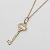 TIFFANY&Co. Oval key Necklace K18 yellow gold/diamond 2.75g Women Used