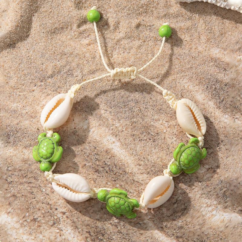 Simple Adjustable Woven Rope Handmade Bracelets for Women Men Boho Shell Conch Starfish Charm Bracelet Summer Beach Jewelry Gift