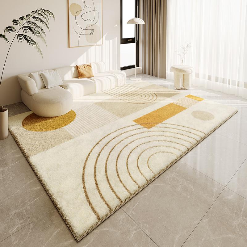 Cream Style Carpets for Living Room Light Luxury Bedroom Decor Carpet Fluffy Soft Cloakroom Plush Rug Home Washable Thicken Mat