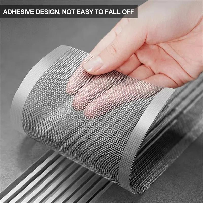 Cuttable Shower Drain Hair Catcher Self-Adhesive Floor Drain Stickers Disposable Mesh Bathroom Kitchen Sink Hair Filter
