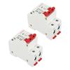 2Pcs Miniature Circuit Breaker 2P 40A DC 500V 4500A Breaking Capacity DIN Rail Mount for Solar PV
