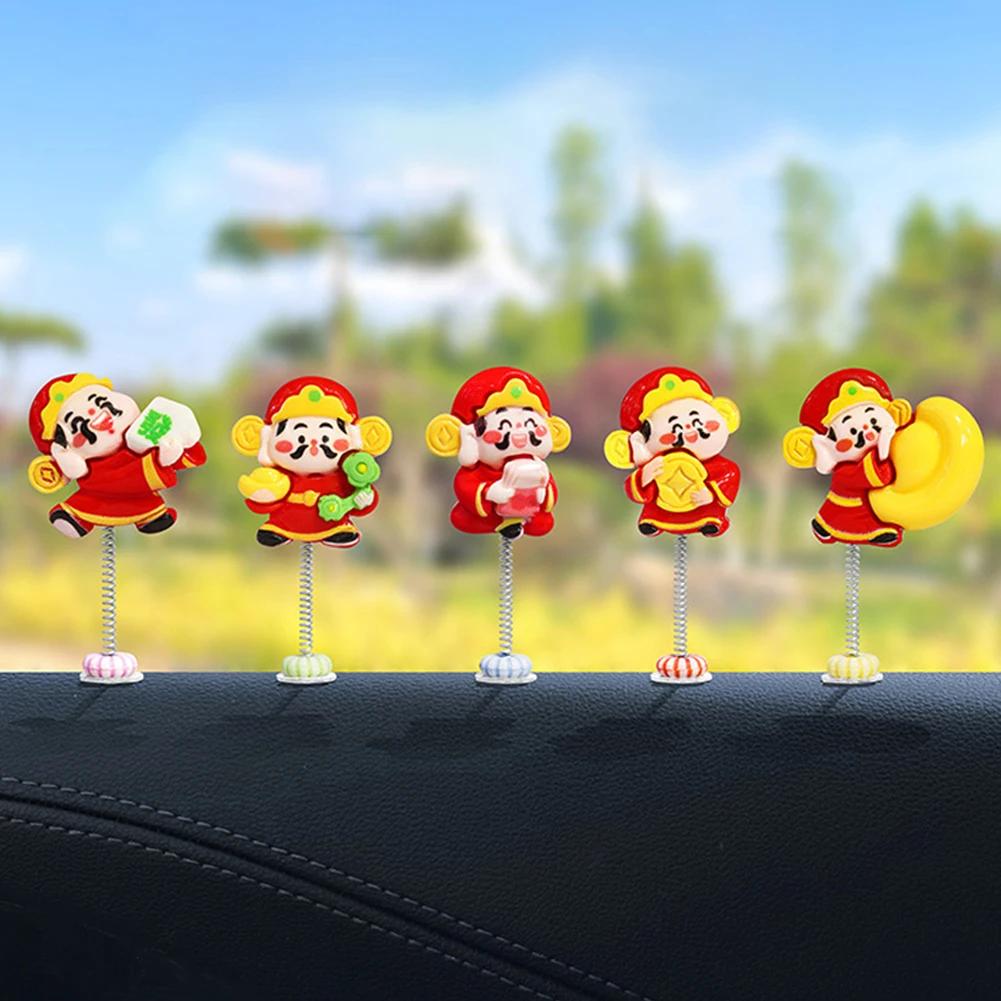 Dekoracja Lusterka Wstecznego Samochodu Żywiczna Lalka Ornament na Konsolę Środkową Małe Urocze Akcesoria Wnętrza Rower Auto Ornament