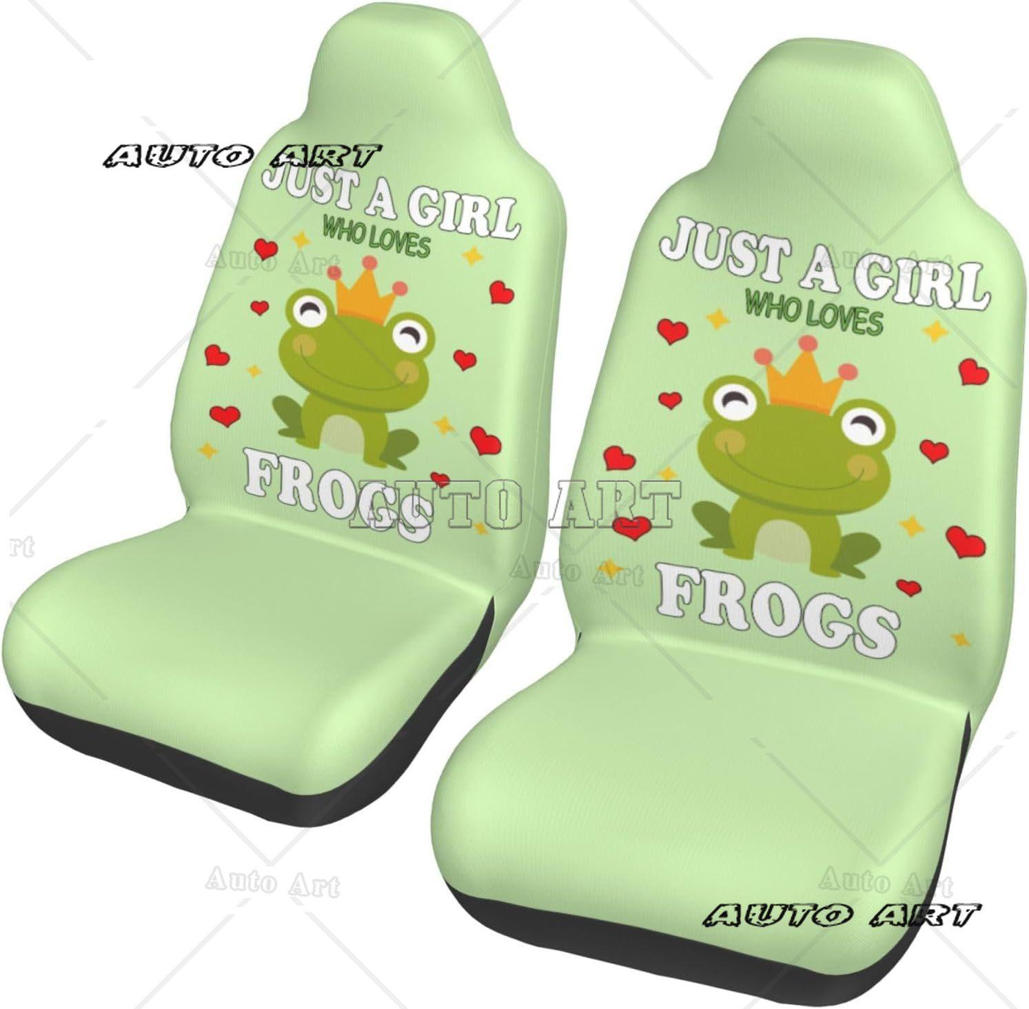 

Frog Car Seat Cover 2 Pcs Front Seat Bucket Seat Protector Universal Fits For Auto Interior Accessories For Cars Truck Sedan