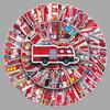 100 Fire Truck Stickers for Scrapbooks, Water Bottles, Suitcases, and Phone Cases; Perfect DIY Decoration