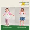 2025 Summer Girls' Cartoon T-Shirt - Short Sleeve, Cute Design