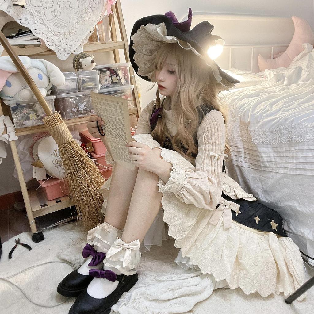 Milky Time Marisa Kirisame Cosplay Dress, Halloween, Women's, Witch (L)