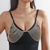 Přeshraniční sada podprsenky a tělového řetízku s kamínky pro párty nebo noční klub