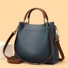 Simple Generous Solid Color Women's Handbags New Style Large Capacity Ladies Bucket Bag High End PU Leather Single Shoulder Bag for Mother's Day Gifts