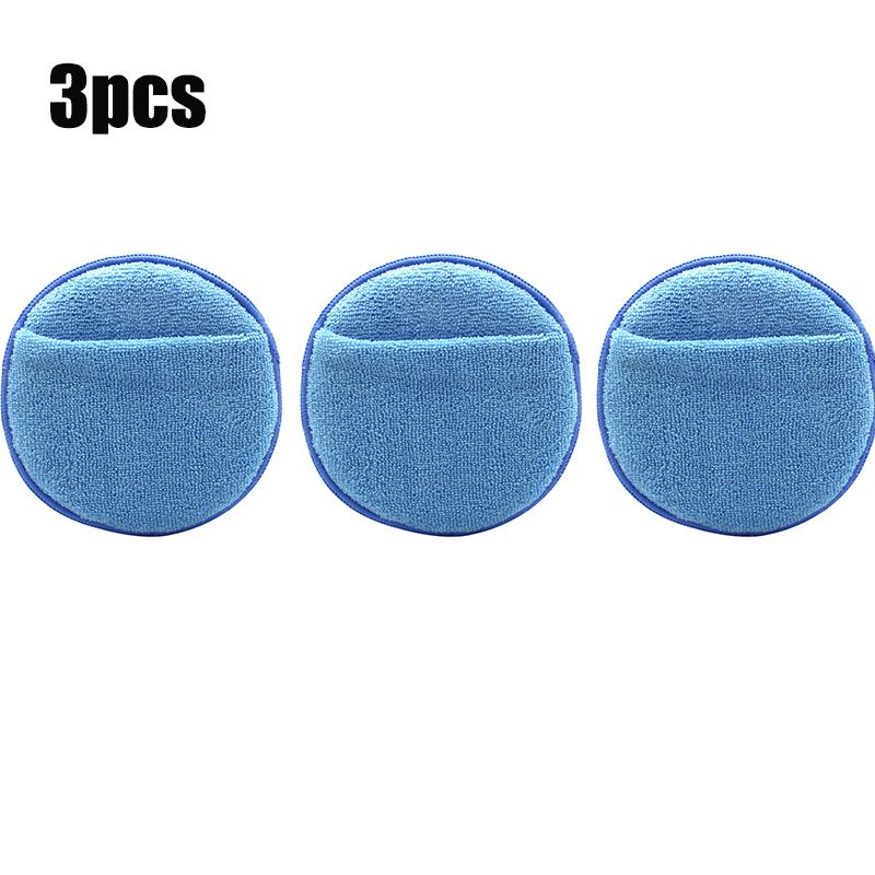 Car Polishing Waxing Sponges Pad 5 Inch 125mm Microfiber Round Motorcycle Auto Wax Applicator Polish Foam Sponges Cleaning Tools
