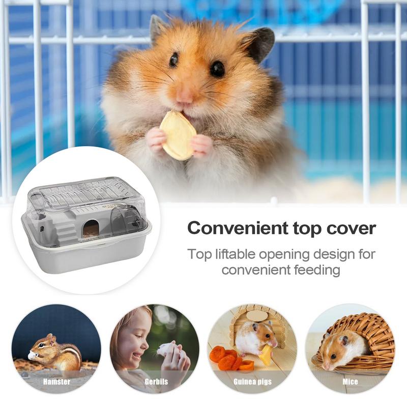 Hamster Cage Hamster Habitat Cage With 2 Tiers Silent Running Wheel Attached Small Animal Habitat For Chinchilla Bunny Gerbil