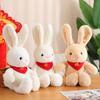 Red Festive Sweater Rabbit Doll Plush Toy Bunny Doll Year of the Rabbit Mascot Rag Doll Grab Machine Gift