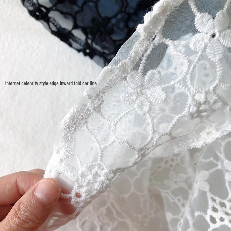 2024 Women's Lace Fisherman Hat - Trendy Korean Style, Versatile Summer Design, Flower Pattern, Lightweight, Hollow Sun Hat