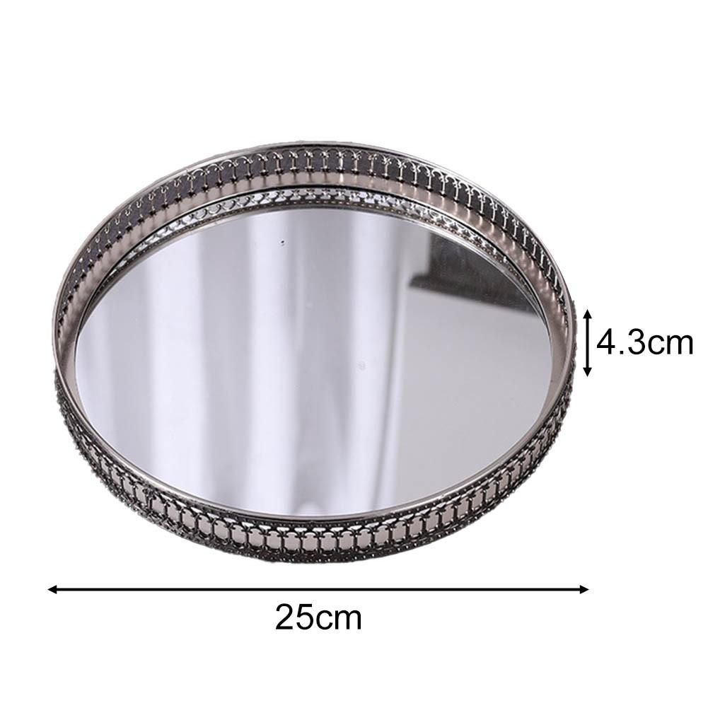 Cafe Restaurant Home Light Luxury Mirror Metal Tray
