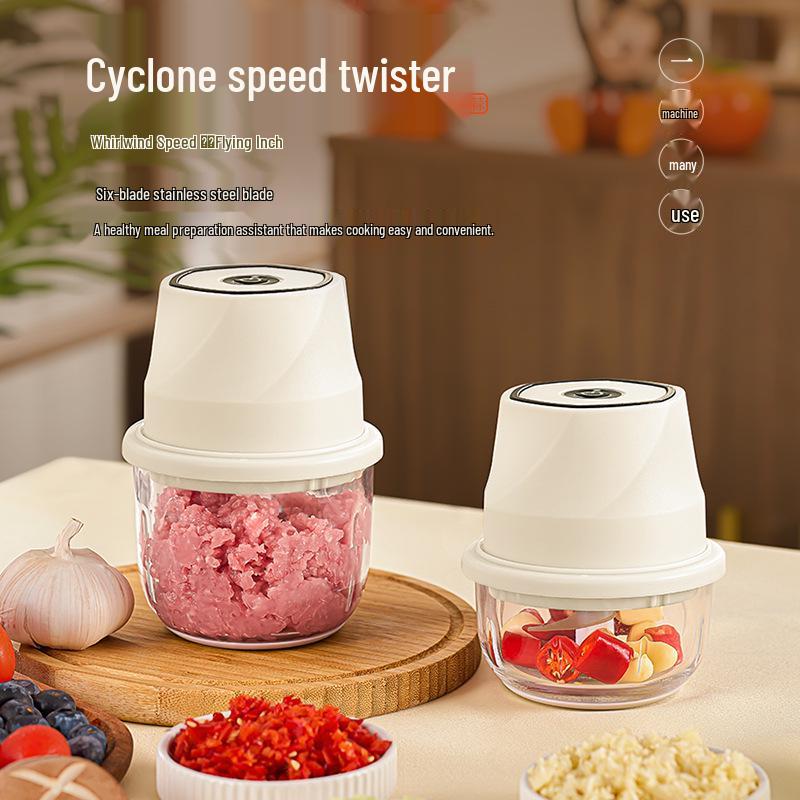 Rechargeable Electric Mini Garlic Press & Chopper