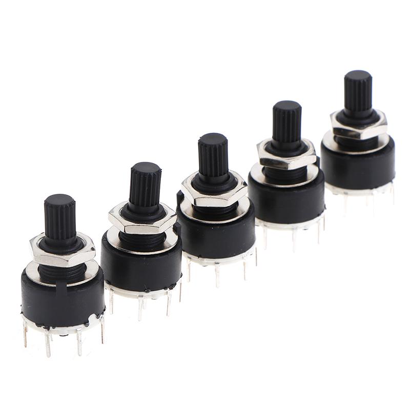 Sr16Mm Rotační přepínač 2 póly 3 4 polohy 1 pól 5 6 8 poloh Osový pásmový přepínač
