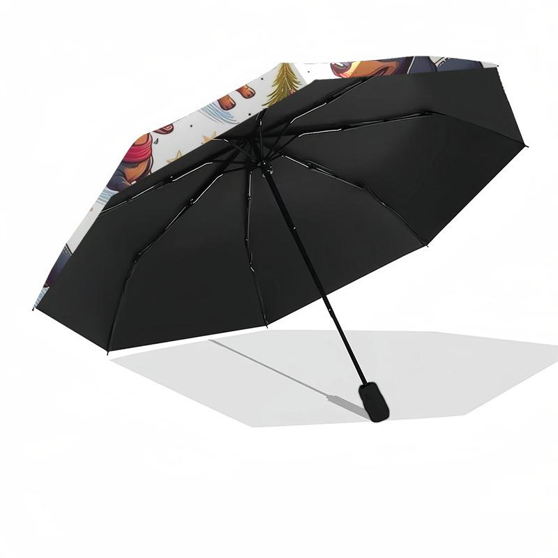 1pc Christmas Dachshunds Umbrella with Plastic Handle,Suitable for All Seasons Umbrellaptys26058