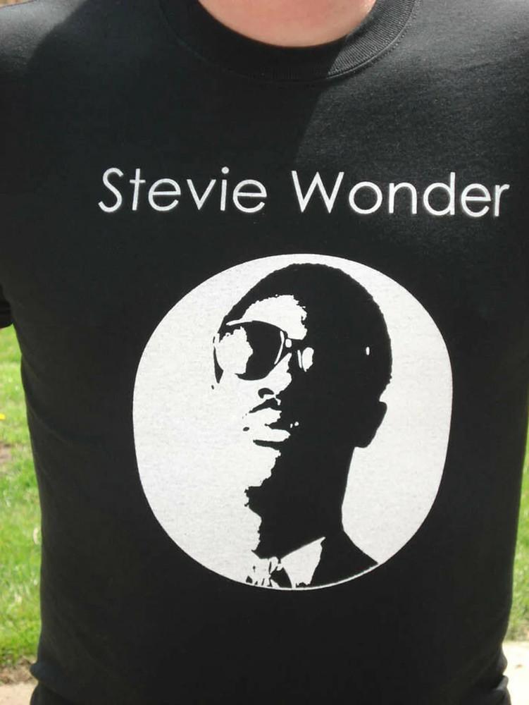 Stevie Wonder Graphic Black Unisex Shirt S-5XL B267 Unisex T-Shirt M