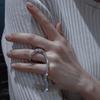 BFCLUB Silver Color Rings for Women Simple Geometric Handmade Irregular Retro Ring Gold Big Allergy For Birthday Gift