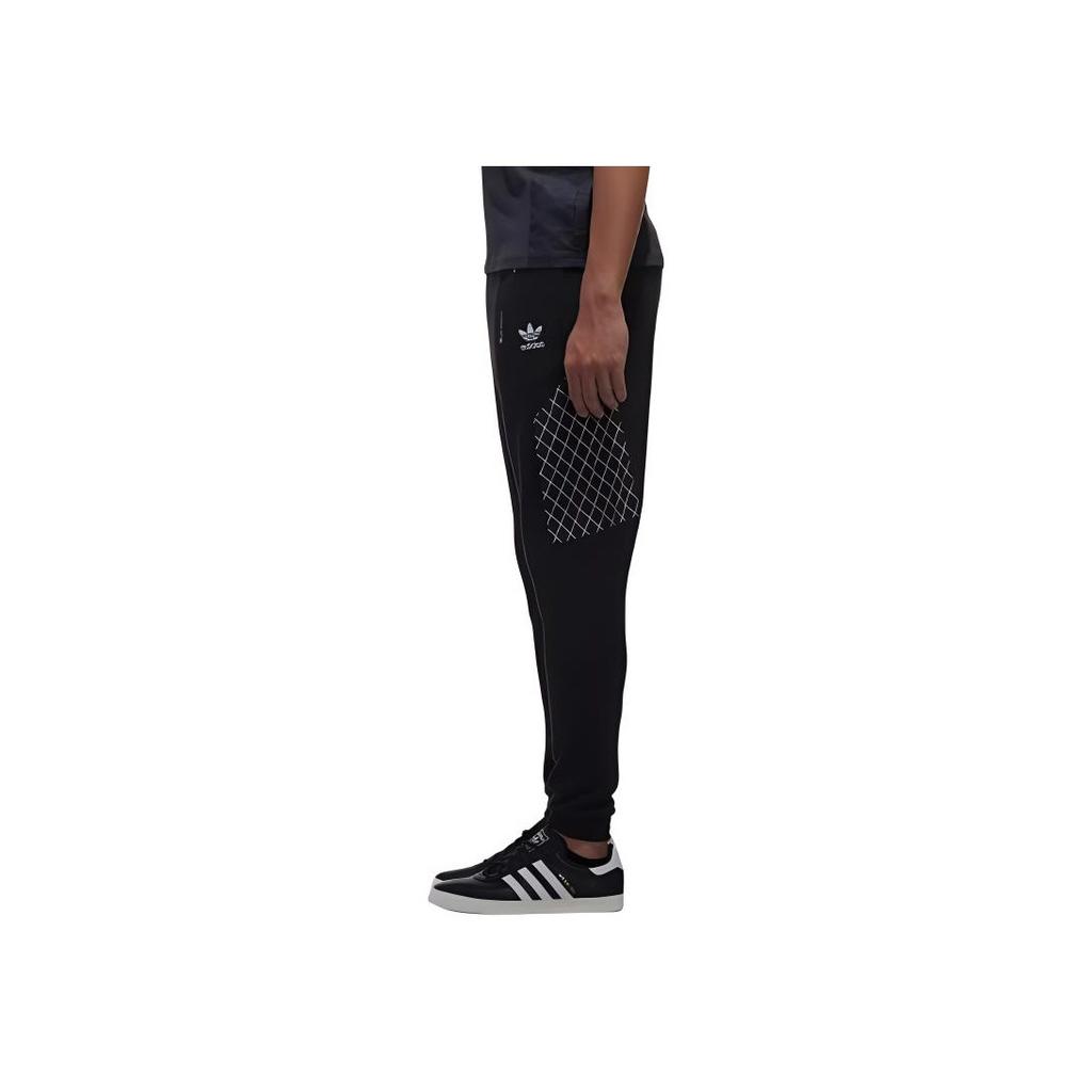 Adidas Originals Sports Lifestyle Series Moisture-Wicking Lace-Up Casual Knit Sports Pants Men Pants Black CW5170