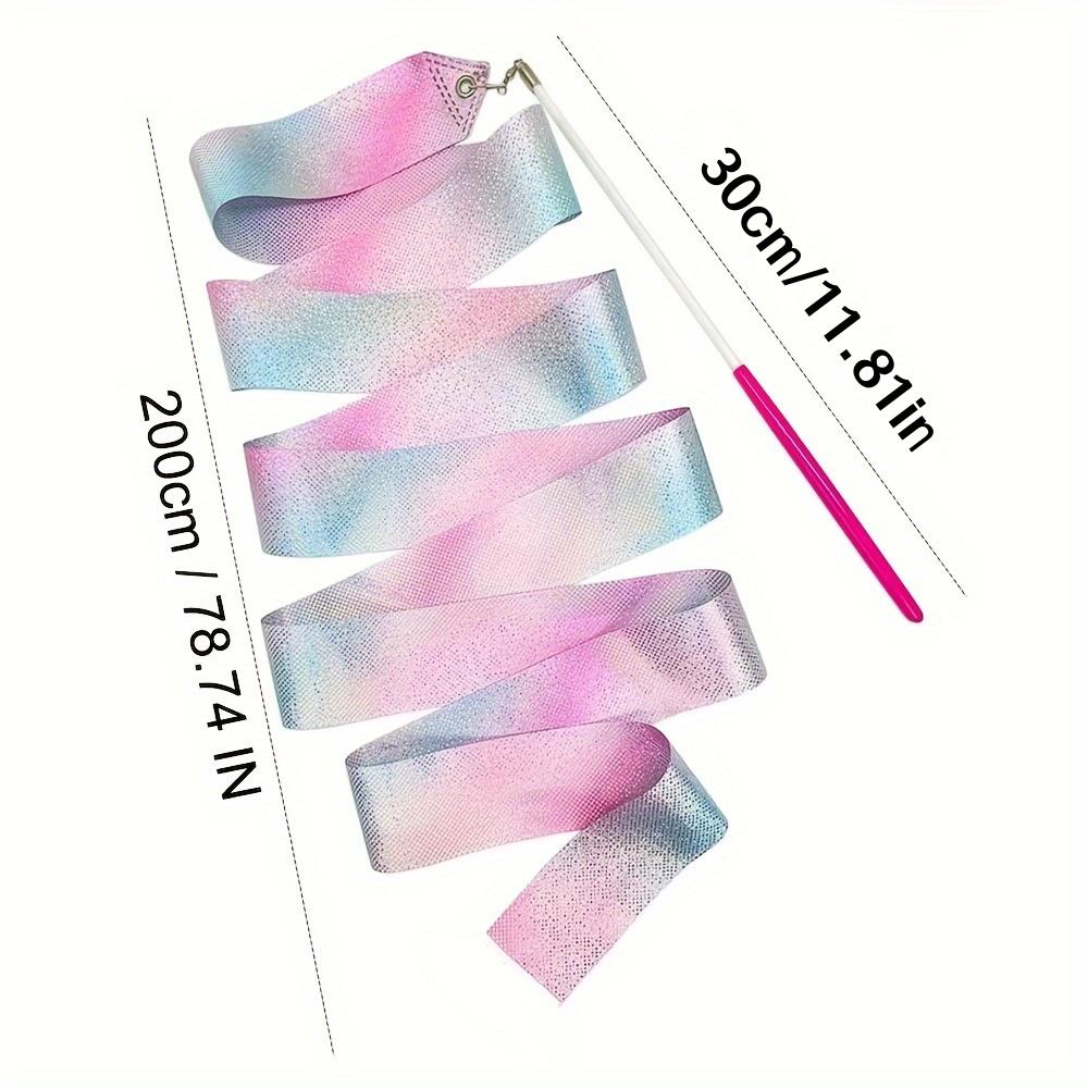 2-Pack Gymnastics Ribbons Dance Ribbons Children's Silk Scarves Dance Ribbons Hand-Held Streamers Dance Props Gymnastics Performance Professional