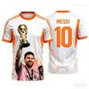Herren Sommer Weiches Messi Fußball Grafik T-Shirt Kurzarm Lässig Sport Trikot Kinder Jungen Oberteile Street Tägliche Kleidung