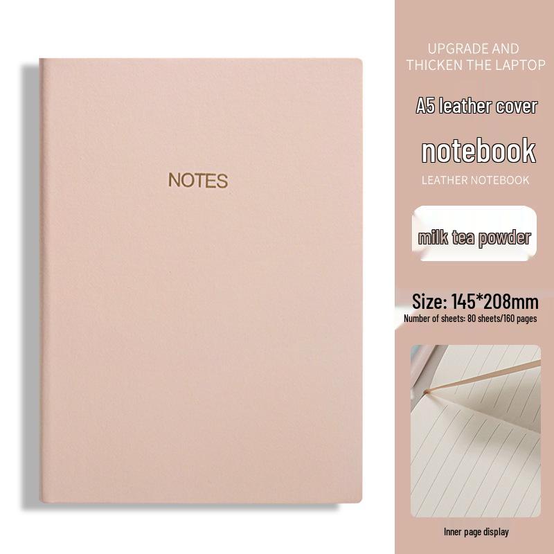 A5 Morandi Colors Leather Business & Student Notebook